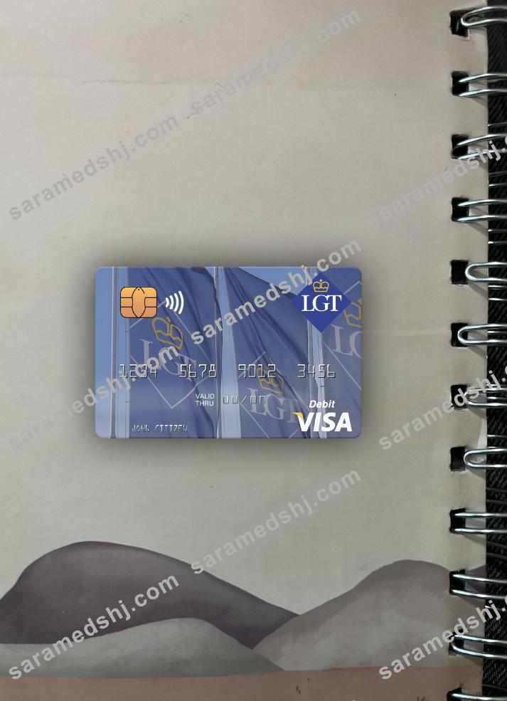 Liechtenstein LGT Bank visa debit card photolook front